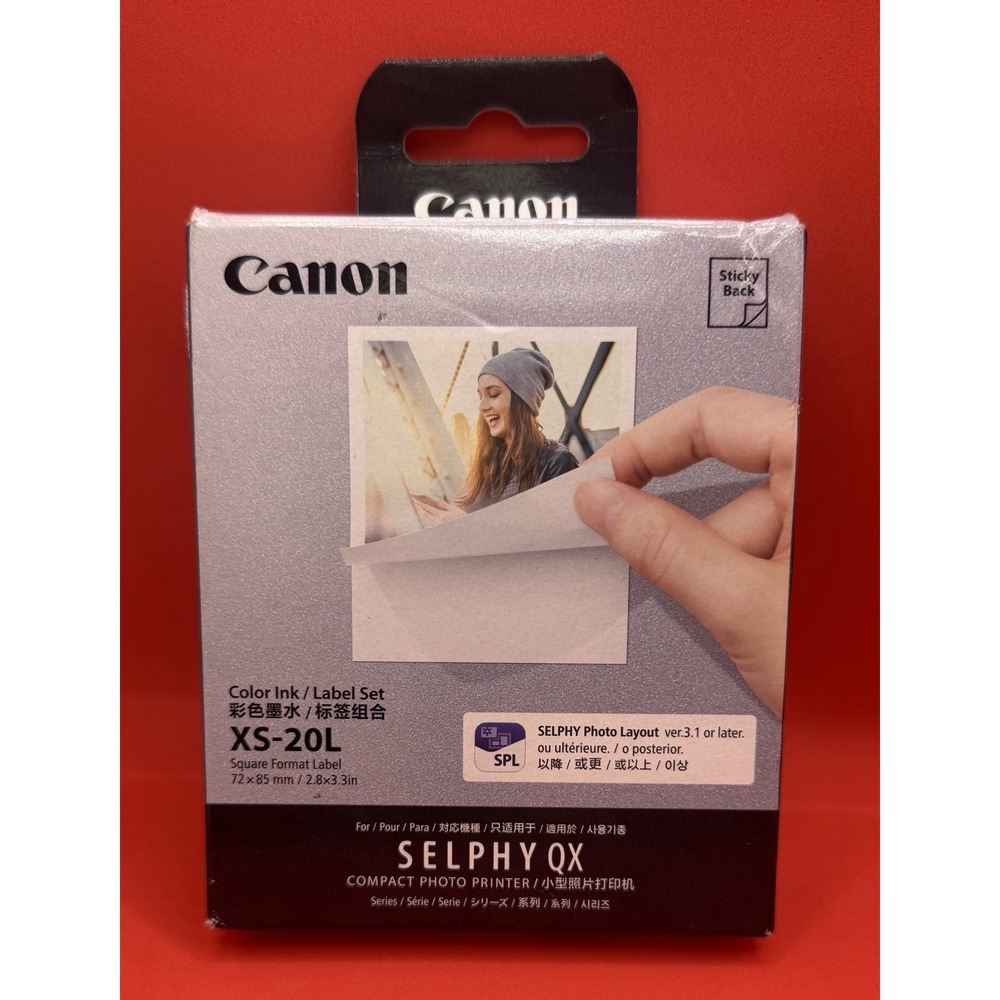 Canon XS-20L Colour Ink Label Set Selphy Square Paper 20 Sheets New